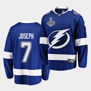 Tampa Bay Lightning Mathieu Joseph 2020 Stanley Cup Champions Home Blue Men Jersey