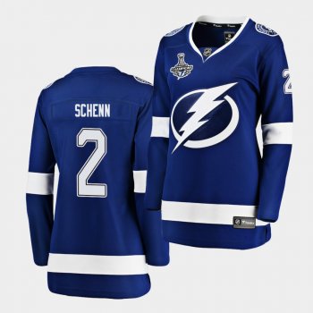 Tampa Bay Lightning Luke Schenn 2020 Stanley Cup Champions Home Blue Women Jersey