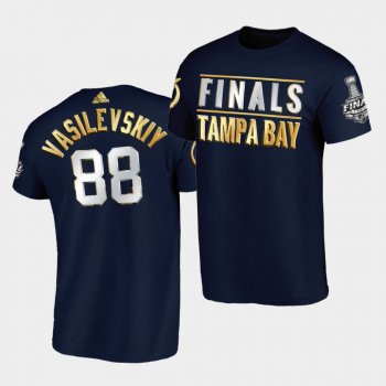 Andrei Vasilevskiy Lightning 2020 Stanley Cup Finals Golden Limited Navy T-Shirt