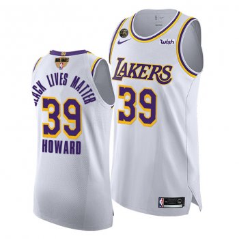 Dwight Howard LA Lakers 2020 NBA Finals G3 Authentic White Jersey BLM Social justice