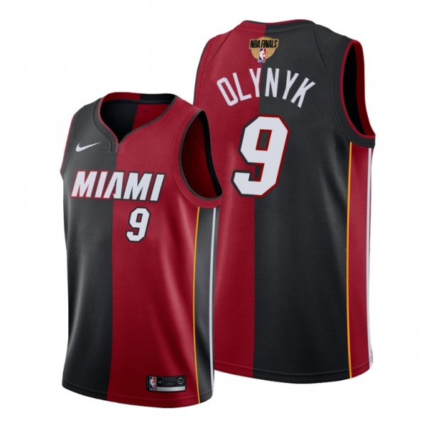 Miami Heat Kelly Olynyk 2020 NBA Finals Bound Red Black Jersey Split Special Edition