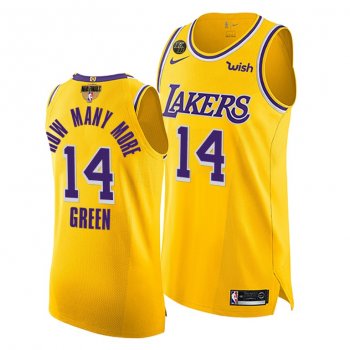 Danny Green LA Lakers 2020 NBA Finals G1 G4 Authentic Gold Jersey How Many More