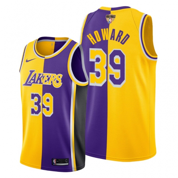 Los Angeles Lakers Dwight Howard 2020 NBA Finals Bound Gold Purple Jersey Split Special Edition