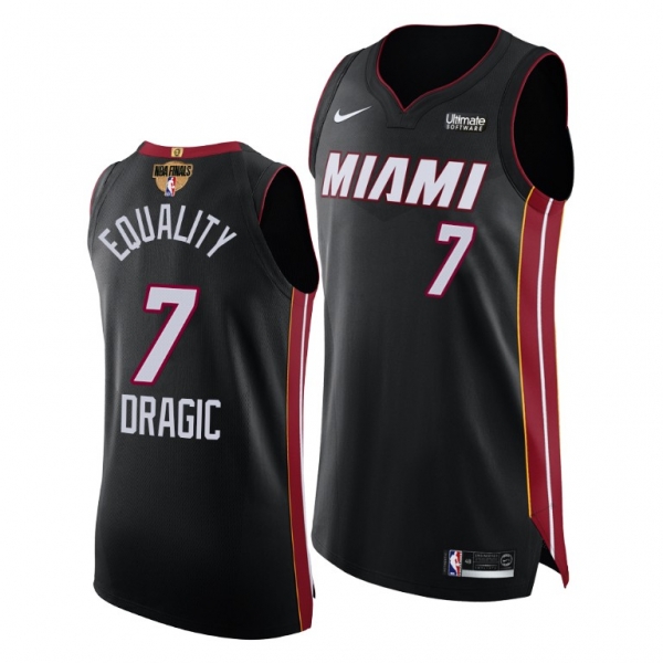 Goran Dragic Miami Heat 2020 NBA Finals G1 Authentic Black Jersey Equality