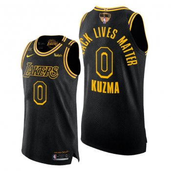 Los Angeles Lakers Kyle Kuzma 2020 Finals Black Mamba Authentic Jersey Black Lives Matter