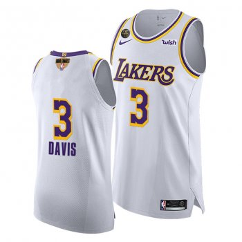 Anthony Davis LA Lakers 2020 NBA Finals G3 Authentic White Jersey Social justice