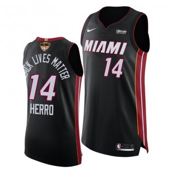 Tyler Herro Miami Heat 2020 NBA Finals G1 Authentic Black Jersey BLM Social justice