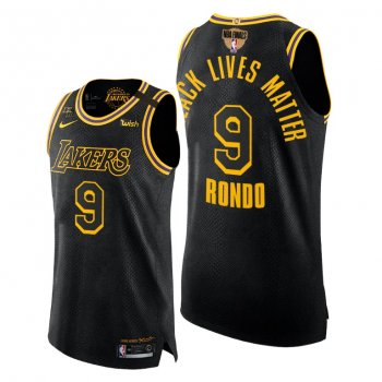 Los Angeles Lakers Rajon Rondo 2020 Finals Black Mamba Authentic Jersey Black Lives Matter