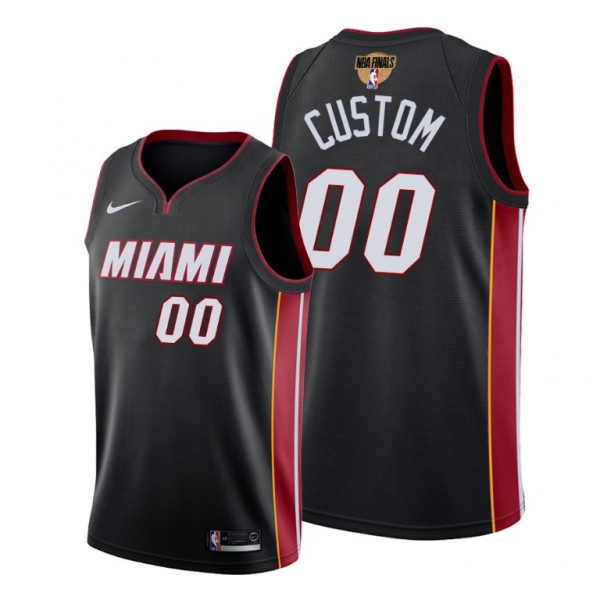 Miami Heat Custom 2020 NBA Finals Bound Black Jersey Icon Edition