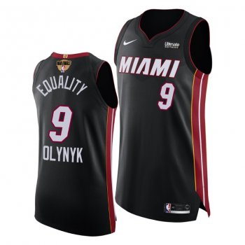 Kelly Olynyk Miami Heat 2020 NBA Finals G1 Authentic Black Jersey Equality