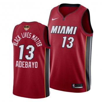 Miami Heat Bam Adebayo 2020 Eastern Conference Champs Red Jersey Social Justice BLM