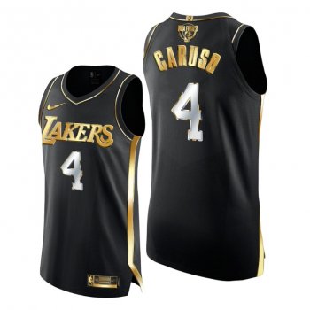 Los Angeles Lakers Alex Caruso 2020 NBA Finals Authentic Golden Limited Edition Black Jersey 2020-21