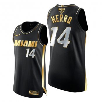 Miami Heat Tyler Herro 2020 NBA Finals Authentic Golden Limited Edition Black Jersey 2020-21