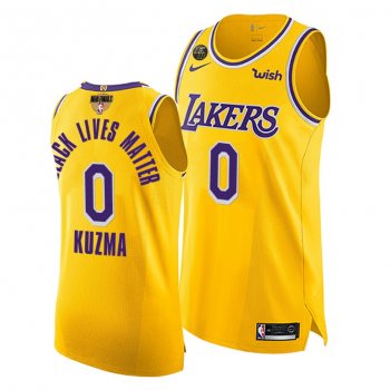 Kyle Kuzma LA Lakers 2020 NBA Finals G1 G4 Authentic Gold Jersey BLM