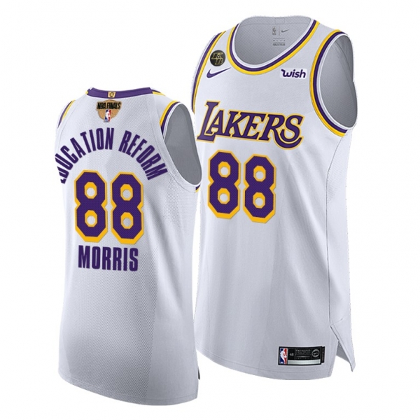 Markieff Morris LA Lakers 2020 NBA Finals G3 Authentic White Jersey Social justice BLM