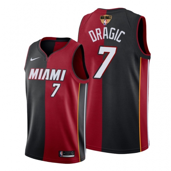 Miami Heat Goran Dragic 2020 NBA Finals Bound Red Black Jersey Split Special Edition