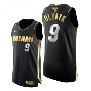 Miami Heat Kelly Olynyk 2020 NBA Finals Authentic Golden Limited Edition Black Jersey 2020-21