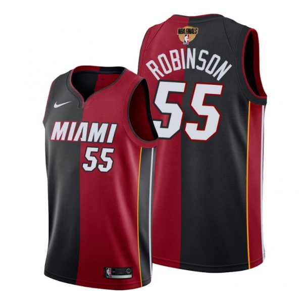 Miami Heat Duncan Robinson 2020 NBA Finals Bound Red Black Jersey Split Special Edition