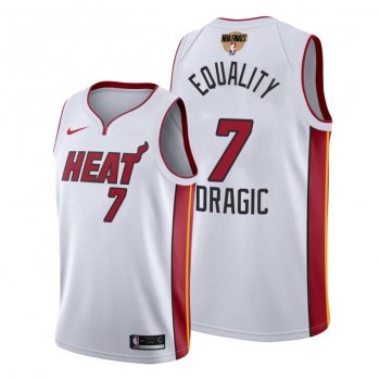 Miami Heat Goran Dragic 2020 NBA Finals G2 G5 White Jersey Social Justice Equality