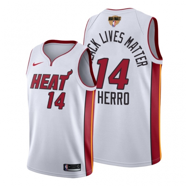 Miami Heat Tyler Herro 2020 NBA Finals G2 G5 White Jersey Social Justice BLM