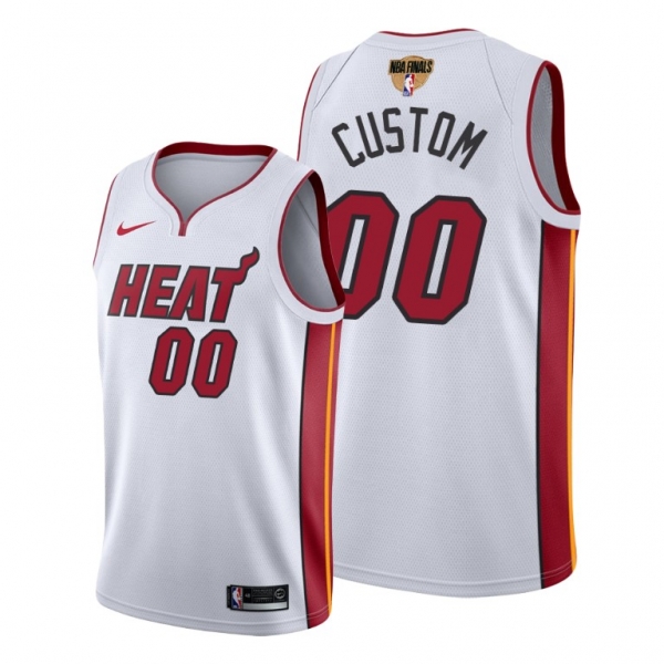 Miami Heat Custom 2020 NBA Finals Bound White Jersey Association Edition