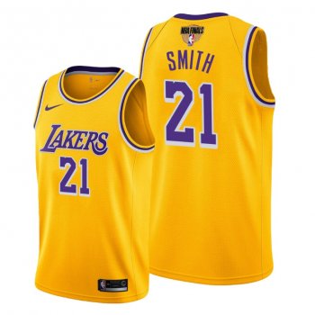 Los Angeles Lakers J.R. Smith 2020 NBA Finals Bound Gold Jersey Icon Edition