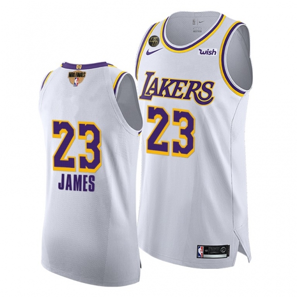 LeBron James LA Lakers 2020 NBA Finals G3 Authentic White Jersey Social justice