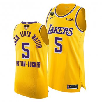 Talen Horton-Tucker LA Lakers 2020 NBA Finals G1 G4 Authentic Gold Jersey BLM