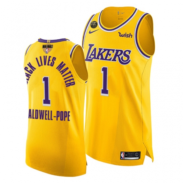 Kentavious Caldwell-Pope LA Lakers 2020 NBA Finals G1 G4 Authentic Gold Jersey BLM