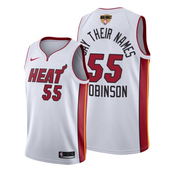 Miami Heat Duncan Robinson 2020 NBA Finals G2 G5 White Jersey Say Their Names