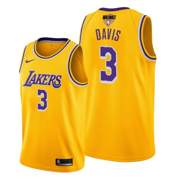 Los Angeles Lakers Anthony Davis 2020 NBA Finals Bound Gold Jersey Icon Edition