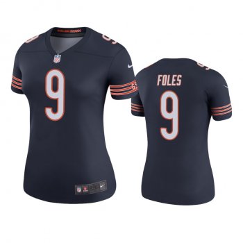 Chicago Bears Nick Foles Navy Color Rush Legend Jersey