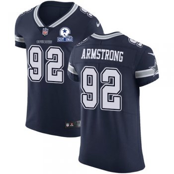 Nike Cowboys #92 Dorance Armstrong Navy Blue Team Color Men's Stitched With Established In 1960 Patch NFL Vapor Untouchable Elite Jersey