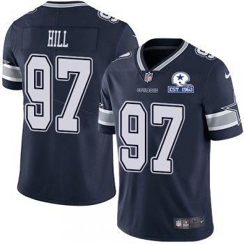 Nike Cowboys #97 Trysten Hill Navy Blue Team Color Men's Stitched With Established In 1960 Patch NFL Vapor Untouchable Limited Jersey