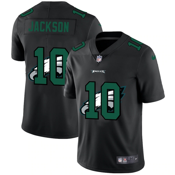 Philadelphia Eagles #10 Desean Jackson Men's Nike Team Logo Dual Overlap Limited NFL Jersey Black