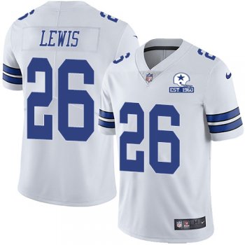 Nike Cowboys #26 Jourdan Lewis White Men's Stitched With Established In 1960 Patch NFL Vapor Untouchable Limited Jersey