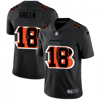 Cincinnati Bengals #18 A.J. Green Men's Nike Team Logo Dual Overlap Limited NFL Jersey Black