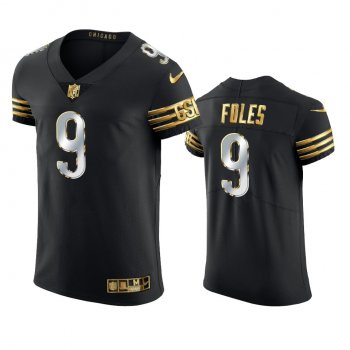 Chicago Bears Nick Foles Black Golden Edition Vapor Elite Jersey - Men's