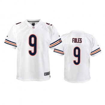 Youth Chicago Bears Nick Foles White Game Jersey