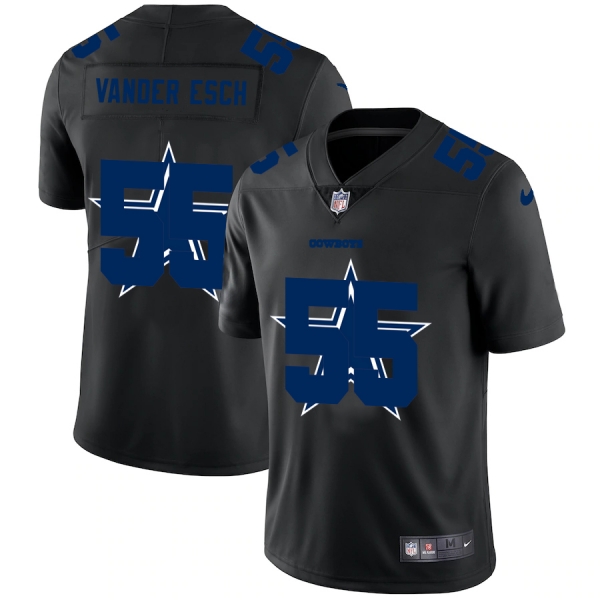 Dallas Cowboys #55 Leighton Vander Esch Men's Nike Team Logo Dual Overlap Limited NFL Jersey Black