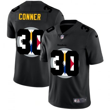 Pittsburgh Steelers #30 James Conner Men's Nike Team Logo Dual Overlap Limited NFL Jersey Black