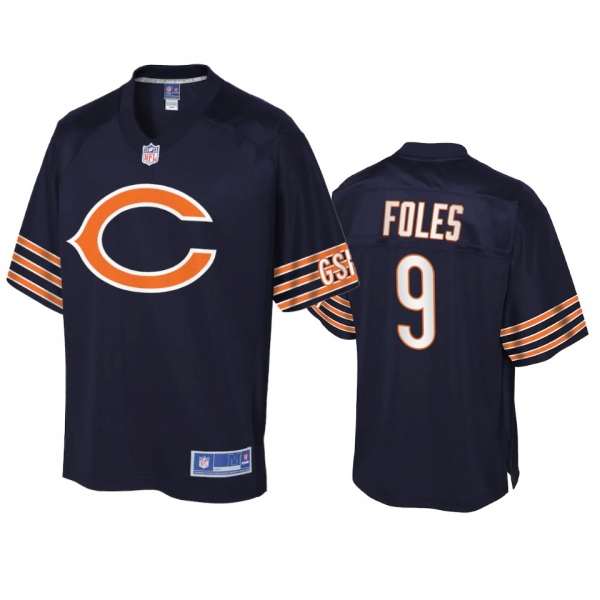 Chicago Bears Nick Foles Navy Icon Jersey - Men's