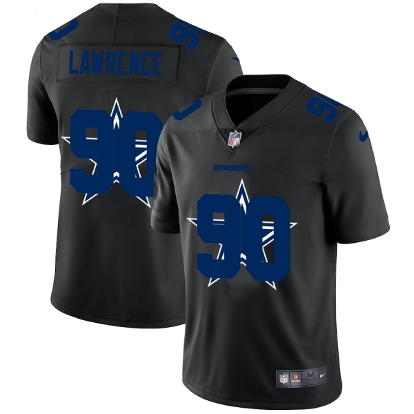 Dallas Cowboys #90 Demarcus Lawrence Men's Nike Team Logo Dual Overlap Limited NFL Jersey Black