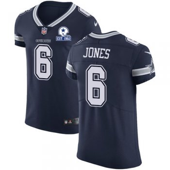 Nike Cowboys #6 Chris Jones Navy Blue Team Color Men's Stitched With Established In 1960 Patch NFL Vapor Untouchable Elite Jersey