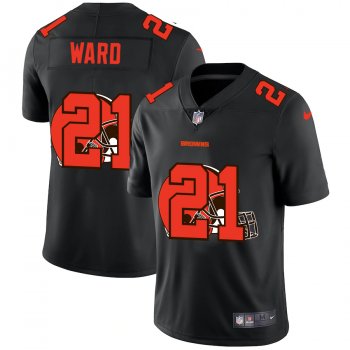 Cleveland Browns #21 Denzel Ward Men's Nike Team Logo Dual Overlap Limited NFL Jersey Black