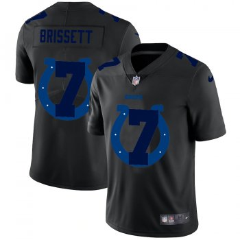 Indianapolis Colts #7 Jacoby Brissett Men's Nike Team Logo Dual Overlap Limited NFL Jersey Black