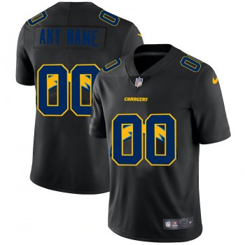 Los Angeles Chargers Custom Men's Nike Team Logo Dual Overlap Limited NFL Jersey Black