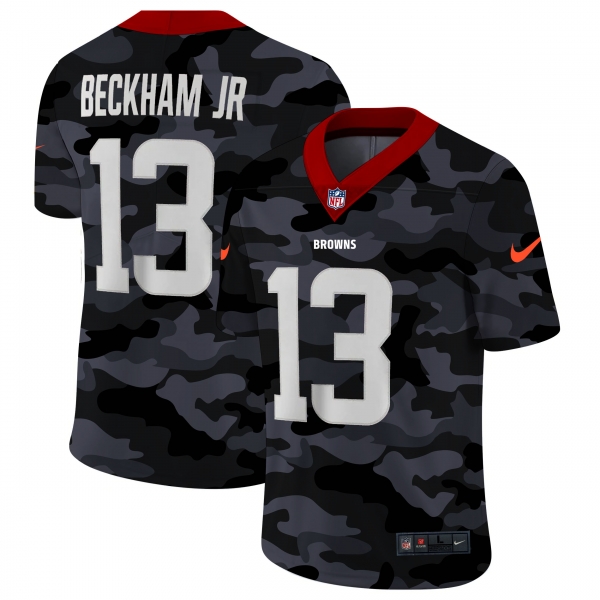 Cleveland Browns #13 Odell Beckham Jr. Men's Nike 2020 Black CAMO Vapor Untouchable Limited Stitched NFL Jersey