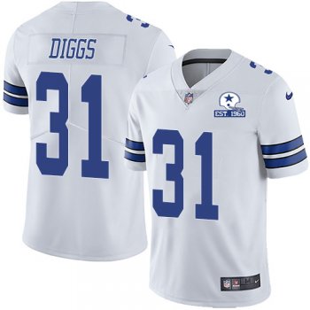 Nike Cowboys #31 Trevon Diggs White Men's Stitched With Established In 1960 Patch NFL Vapor Untouchable Limited Jersey