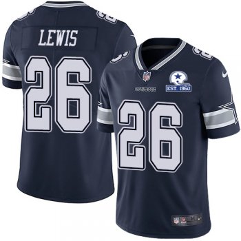 Nike Cowboys #26 Jourdan Lewis Navy Blue Team Color Men's Stitched With Established In 1960 Patch NFL Vapor Untouchable Limited Jersey